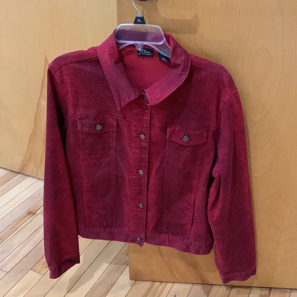 Red Jacket Button Up Jacket